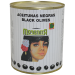 Zwarte olijven z.p. 860gr.