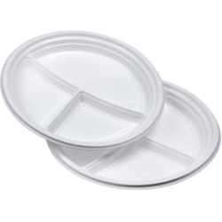 Plastic bord 3vaks 22cm. 100st.