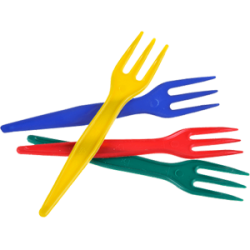 Plastic drietandsvork gekl. 5000st.