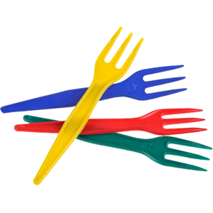 Plastic drietandsvork gekl. 5000st.