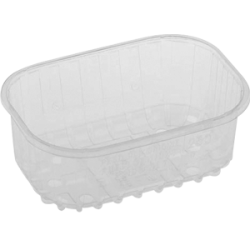 Fruit plastik bak z.d. 1kg. 100st.