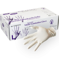 Handschoen Latex Wit 100st.