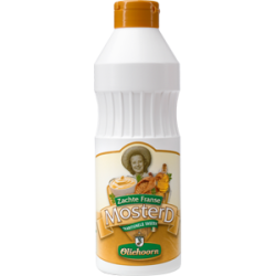 Mosterd Knijpfles Oliehoorn 900ml.
