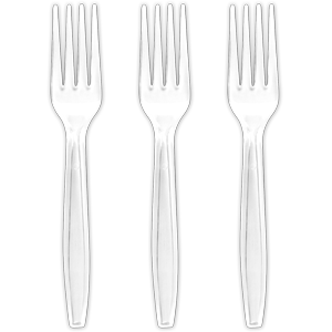 Luxe Vork 18cm Transparant 100st.